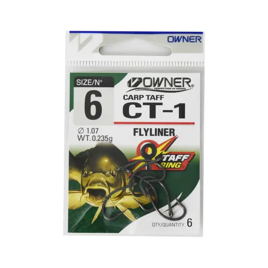 Haczyki karpiowe Owner Carp Taff CT1 rozmiar 6 6 sztuk