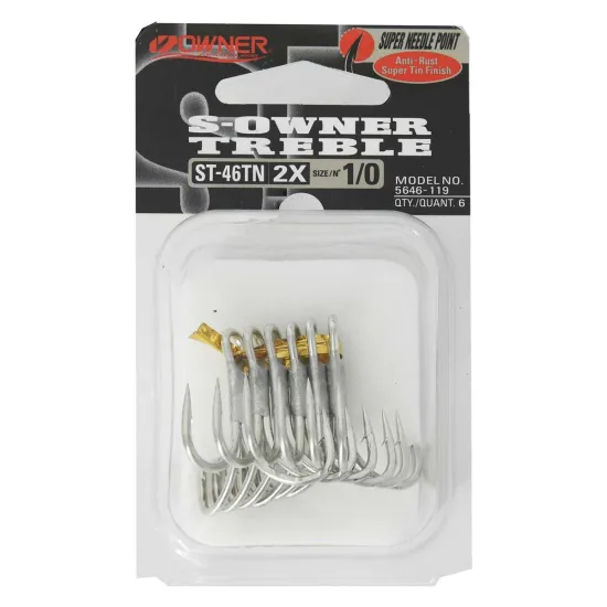 Kotwica trójramienna Owner ST46TN rozmiar "1/0" 6 sztuk