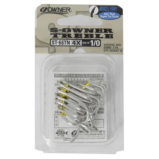 Kotwica trójramienna Owner ST66TN rozmiar "1/0" 6 sztuk