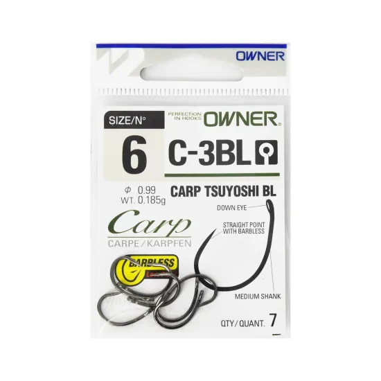 Haczyki karpiowe Owner Carp C3BL rozmiar 6 7 sztuk
