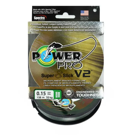 Plecionka spinningowa Power Pro S8S V2 Moss Green 0,15mm 135m