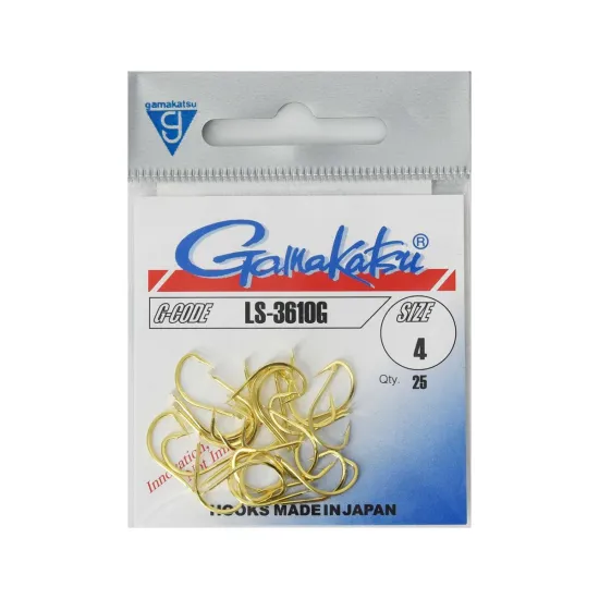Haczyki feederowe 3610G rozmiar 4 złote 25 sztuk