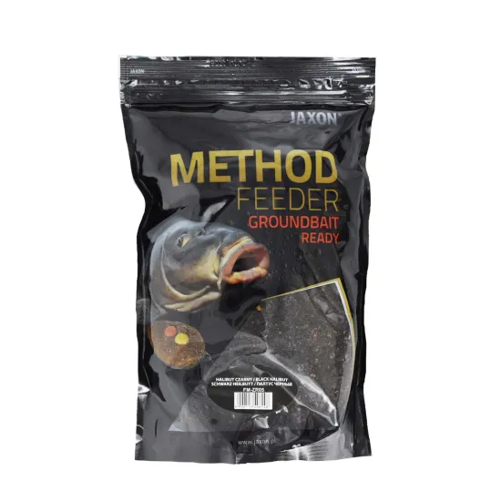 Zanęta wędkarska Method Feeder Ready halibut czarny Jaxon 750g