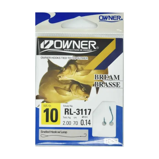 Haczyki z przyponem Owner RL3117 rozmiar 10 - niebieski