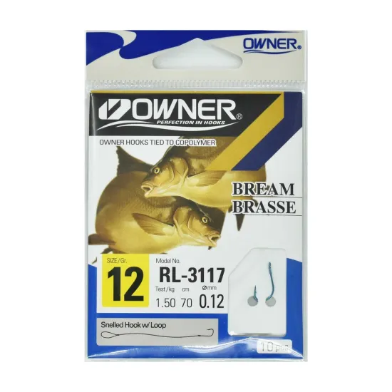 Haczyki z przyponem Owner RL3117 rozmiar 12 - niebieski