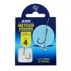 Haczyki z przyponem Jaxon Method Feeder z wlosem i stoperem 0.22mm 30cm rozmiar 4 8 sztuk