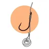 Haczyki z przyponem (z plecionki) Jaxon Method Feeder z włosem i gumką 0.12mm 10cm rozmiar 14 8 sztuk-73445
