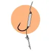 Haczyki z przyponem (z plecionki) Jaxon Method Feeder z igłą 0.12mm 10cm rozmiar 10 8 sztuk-73459