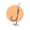 Haczyki z przyponem (z plecionki) Jaxon Method Feeder z włosem i stoperem 0.12mm 10cm rozmiar 4 8 sztuk-73479