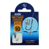 Haczyki z przyponem (z plecionki) Jaxon Method Feeder z włosem i stoperem 0.12mm 10cm rozmiar 10 8 sztuk