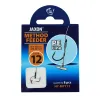 Haczyki z przyponem (z plecionki) Jaxon Method Feeder z włosem i stoperem 0.12mm 10cm rozmiar 12 8 sztuk