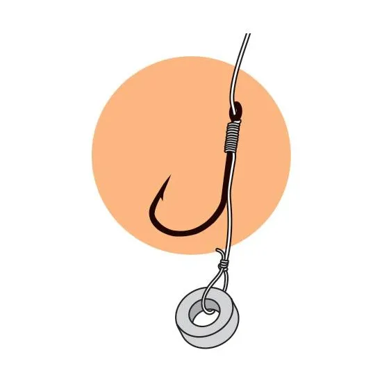 Haczyki z przyponem (z plecionki) Jaxon Method Feeder z włosem i gumką 0.12mm 10cm rozmiar 12 8 sztuk-73443