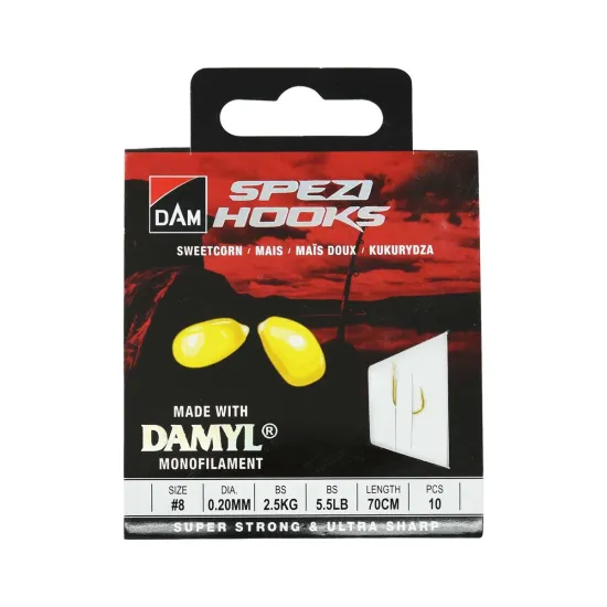 Haczyki z przyponem DAM Spezi Sweetcor rozmiar 8 10 sztuk