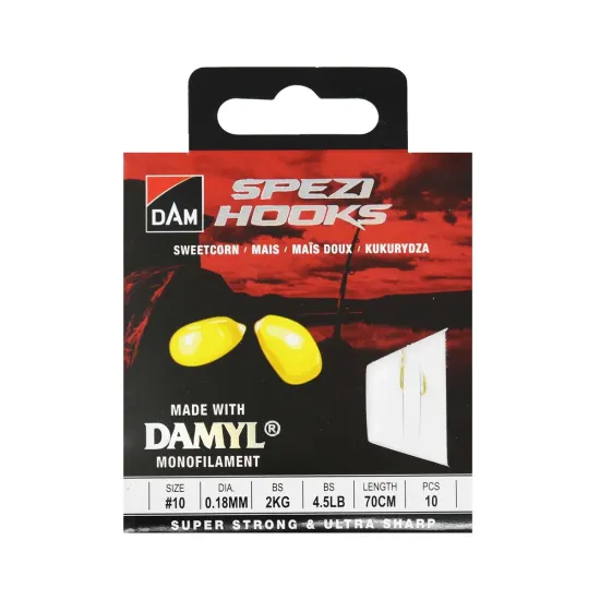 Haczyki z przyponem DAM Spezi Sweetcor rozmiar 10 10 sztuk