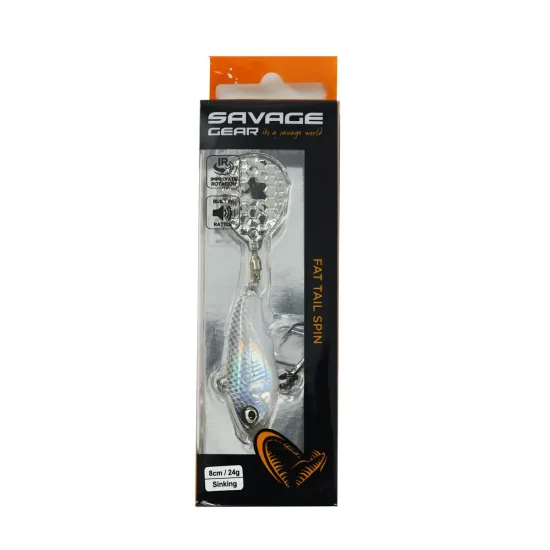 Przynęta Fat Tail Spin 8cm 24g white silver Savage Gear Savage Gear