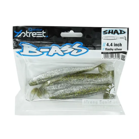 Przynęta ripper 4 Street B-Ass Shad 11cm / 5 sztuk flashy silver