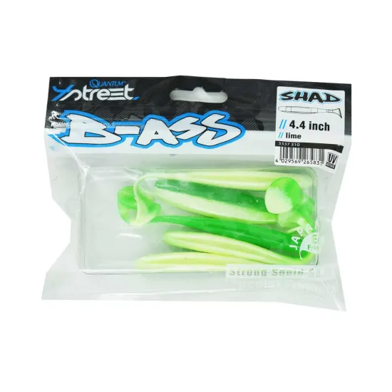 Przynęta ripper 4 Street B-Ass Shad 11cm / 5 sztuk lime
