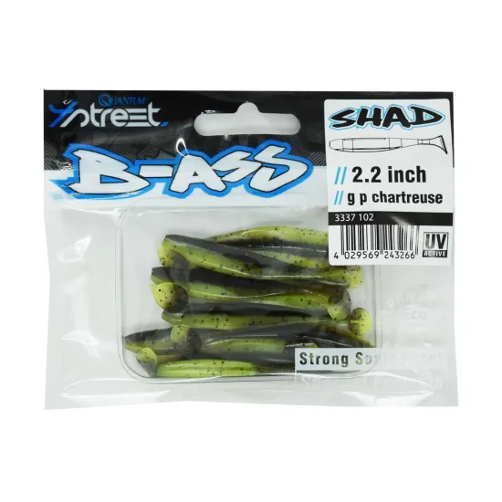 Przynęta ripper 4 Street B-Ass Shad 5.6cm / 10 sztuk green pumpkin chartreuse