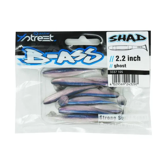 Przynęta ripper 4 Street B-Ass Shad 5.6cm / 10 sztuk ghost