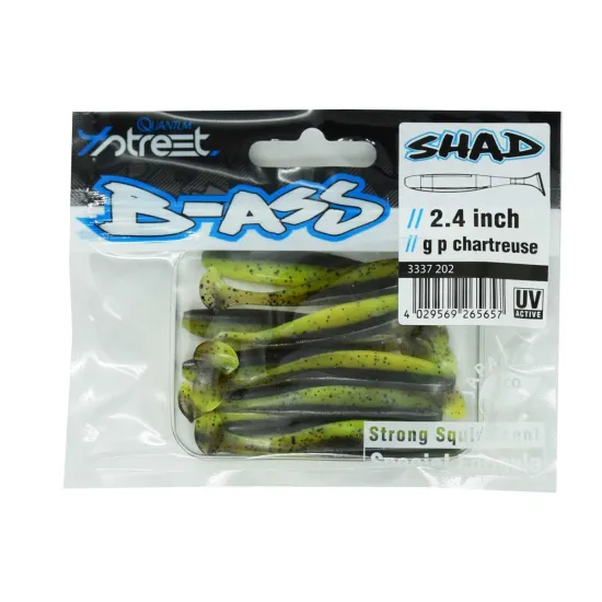 Przynęta ripper 4 Street B-Ass Shad 6.1cm / 10 sztuk green pumpkin chartreuse