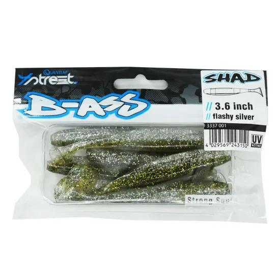 Przynęta ripper 4 Street B-Ass Shad 9.15cm / 7 sztuk flashy silver