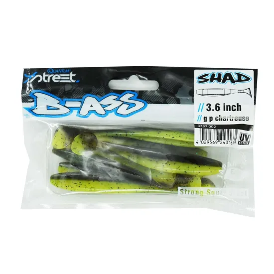 Przynęta ripper 4 Street B-Ass Shad 9.15cm / 7 sztuk green pumpkin chartreuse