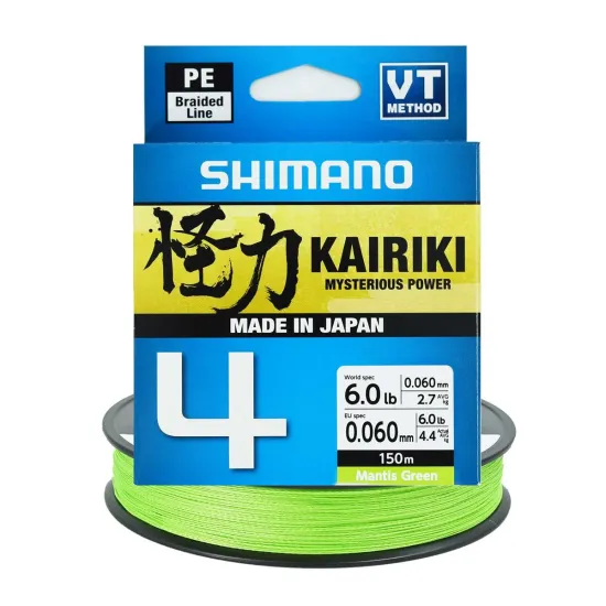 Plecionka spinningowa Kairiki 4 Mantis Green 0.060mm 150m