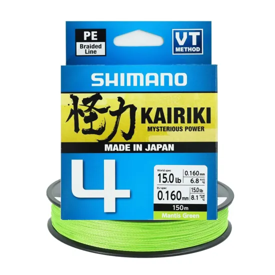 Plecionka spinningowa Kairiki 4 Mantis Green 0.160mm 150m