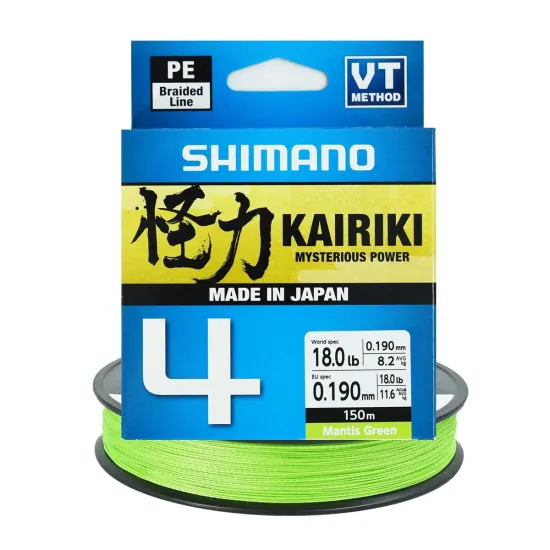 Plecionka spinningowa Kairiki 4 Mantis Green 0.190mm 150m