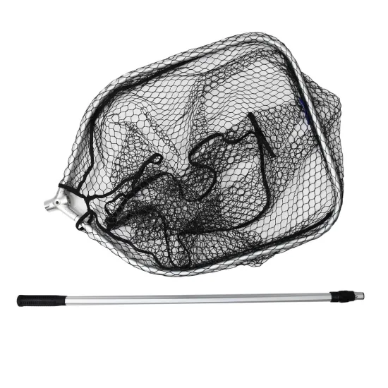 Podbierak wędkarski spinningowy gumowana siatka Jaxon oczko 15mm długość 240cm-75269