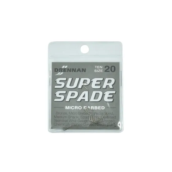 Haczyki feederowe, spławikowe Drennan Super Spade rozmiar 20 10 sztuk