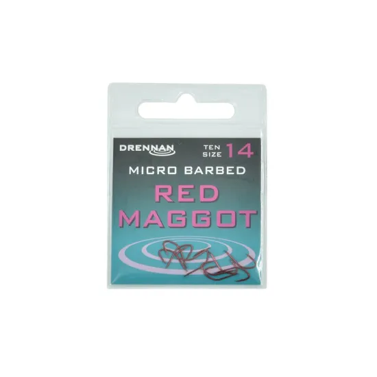 Haczyki spławikowe Drennan Red Maggot rozmiar 14 10 sztuk