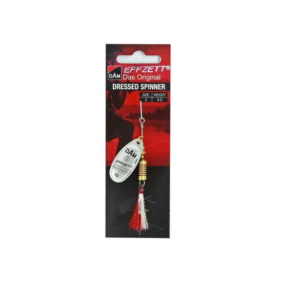 Błystka obrotowa Effzett Dressed Spinner silver 3 6g