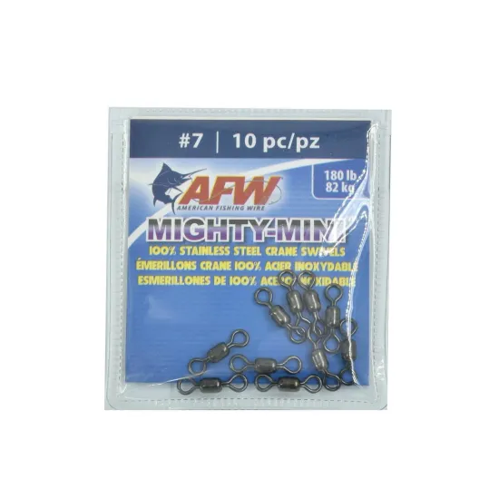 Krętlik wędkarski American Fishing Wire Mighty-Mini 82kg 10 sztuk