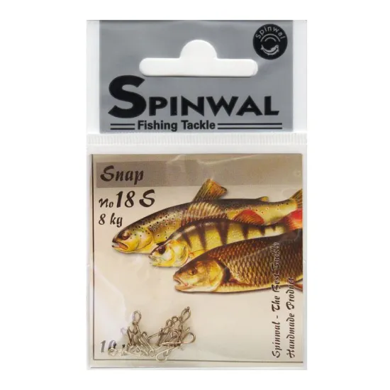 Agrafka wędkarska Spinwal Snap No.18S 8 kg 10 sztuk
