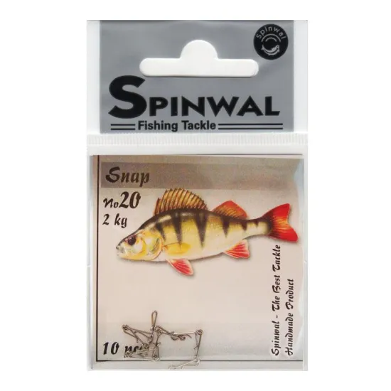 Agrafka wędkarska Spinwal SnapNo.20 2 kg 10 sztuk