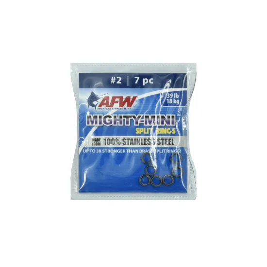 Kółko łącznikowe Mighty Mini American Fishing Wire 18 kg 7 sztuk