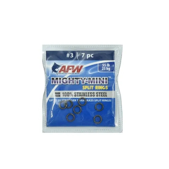 Kółko łącznikowe Mighty Mini American Fishing Wire 25 kg 7 sztuk