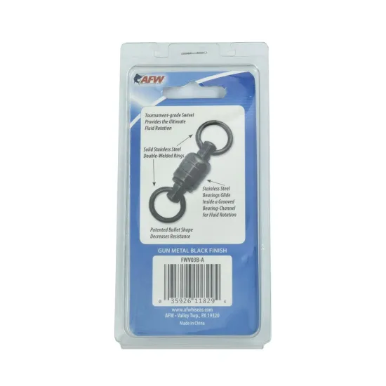 Krętlik wędkarski łożyskowany American Fishing Wire St.Stell 91kg 2 sztuki-79815