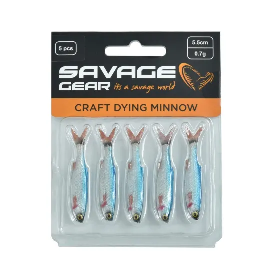 Przynęta ripper 3D Craft Dying Minnow Savage Gear 5,5cm / 0,7g BlueP 5 sztuk