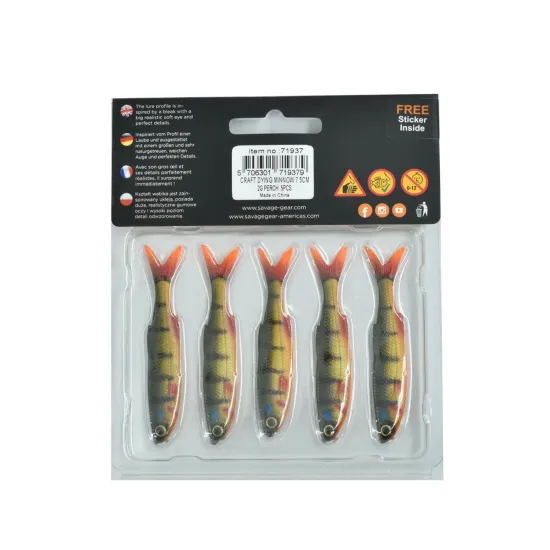 Przynęta ripper 3D Craft Dying Minnow Savage Gear 7,5cm / 2g Perch 5 sztuk-79823
