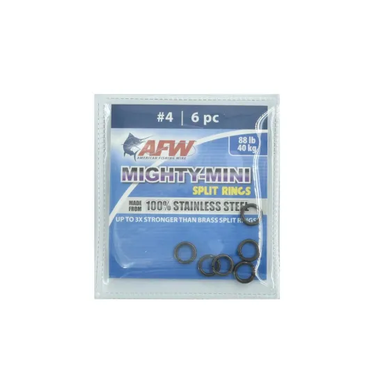 Kółko łącznikowe Mighty Mini American Fishing Wire 40 kg 6 sztuk