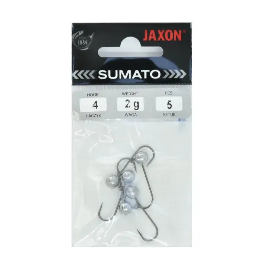 Główka jigowa spinningowa Sumato Black hak #4 2g 5 sztuk