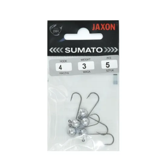 Główka jigowa spinningowa Sumato Black hak #4 3g 5 sztuk