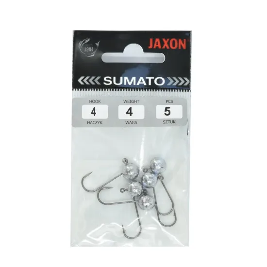 Główka jigowa spinningowa Sumato Black hak #4 4g 5 sztuk