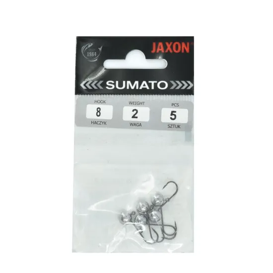 Główka jigowa spinningowa Sumato Black Micro hak #8 2g 5 sztuk
