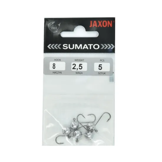 Główka jigowa spinningowa Sumato Black Micro hak #8 2.5g 5szt
