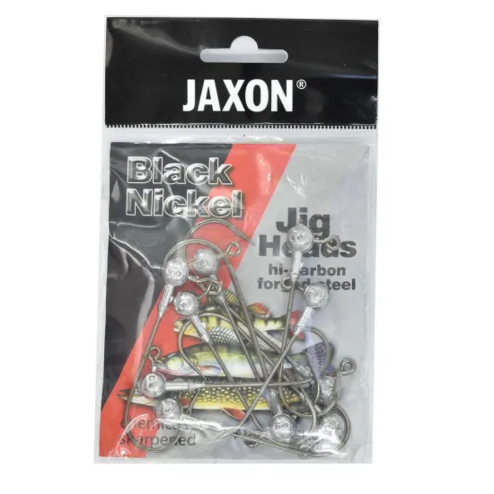 Główka jigowa spinningowa Jaxon Tanami Black Nickel #7/0 8g 10 sztuk