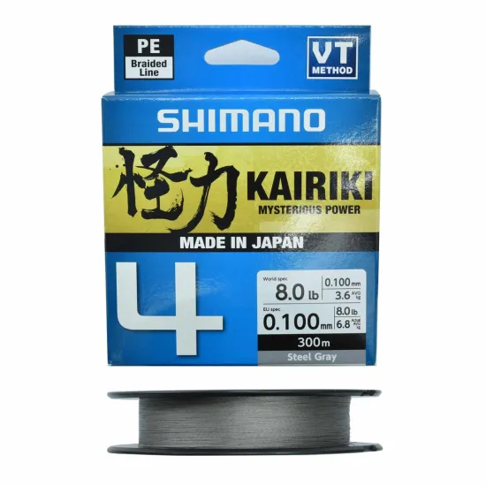 Plecionka spinningowa Kairiki 4 Steel Gray 0.100mm 300m