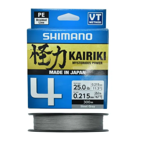 Plecionka spinningowa Kairiki 4 Steel Gray 0.215mm 300m